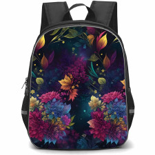 Floral Pattern Art School Backpack StudentPack - Floral Pattern Dark Mysterious Flowers Poster