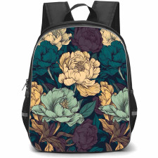 Floral Pattern Art School Backpack StudentPack - Floral Pattern Digital Flower Artwork Poster