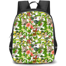 Floral Pattern Art School Backpack StudentPack - Floral Pattern Floral Fusion Poster
