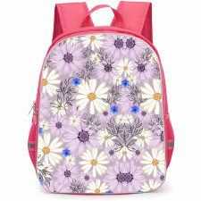 Floral Pattern Art School Backpack StudentPack - Floral Pattern Lavender Daisy Dream Poster