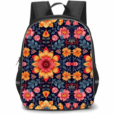 Floral Pattern Art School Backpack StudentPack - Floral Pattern Midnight Petals Poster