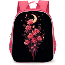 Floral Pattern Art School Backpack StudentPack - Floral Pattern Moonlit Rose Bouquet Poster