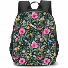 Floral Pattern Art School Backpack StudentPack - Floral Pattern Poppies And Wildflowers Poster