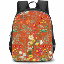Floral Pattern Art School Backpack StudentPack - Floral Pattern Spring Flower Poster