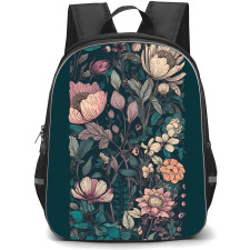 Floral Pattern Art School Backpack StudentPack - Floral Pattern Vintage Botanical Poster