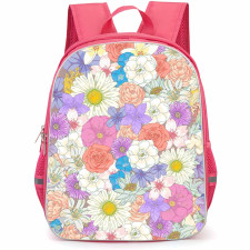 Floral Pattern Art School Backpack StudentPack - Floral Pattern Wildflower Garden Poster