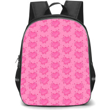 Heart Pattern School Backpack StudentPack - Heart Pattern Melting Hearts On Pink Background