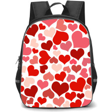Heart Pattern School Backpack StudentPack - Heart Pattern On White Background