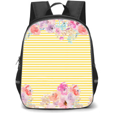 Kate Spade School Backpack StudentPack - Kate Spade Flower On Yellow And White Stripes Poster