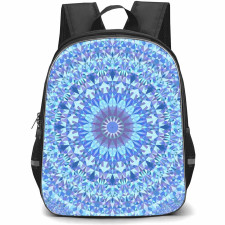 Mandala Pattern School Backpack StudentPack - Mandala Pattern Blue Kaleidoscope Poster