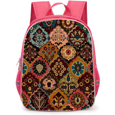 Mandala Pattern School Backpack StudentPack - Mandala Pattern Checkered Rug Poster