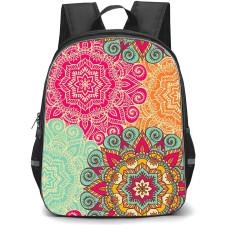 Mandala Pattern School Backpack StudentPack - Mandala Pattern Pink And Green Poster