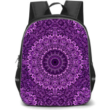Mandala Pattern School Backpack StudentPack - Mandala Pattern Purple Floral Art Poster