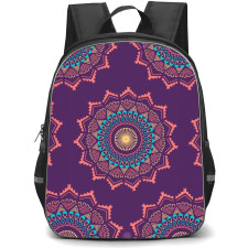 Mandala Pattern School Backpack StudentPack - Mandala Pattern Purple Mural Poster