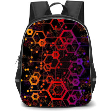Art Pattern Backpack StudentPack - Element Pattern Red Orange