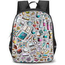 Art Pattern Backpack StudentPack - Science Pattern Objects Collage