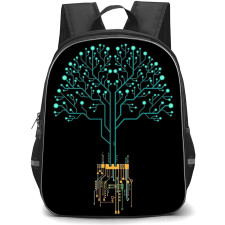 Art Pattern Backpack StudentPack - Tech Tree Black Background