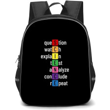 Art Pattern Backpack StudentPack - Science Word Art Black Background