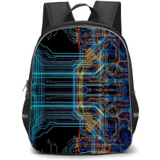Art Pattern Backpack StudentPack - Science Yellow Blue Diagram