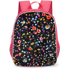 Velvet Caviar School Backpack StudentPack - Velvet Caviar Black Wildflower Art Poster