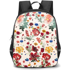 Velvet Caviar School Backpack StudentPack - Velvet Caviar Floral Wildflowers Art Poster