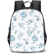 Velvet Caviar School Backpack StudentPack - Velvet Caviar French Blue Floral Art Poster