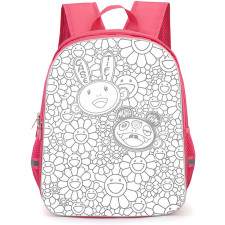 Takashi Murakami Backpack School Bag StudentPack - Takashi Murakami Kaikai Kiki Flower Pattern Art Poster
