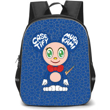 Takashi Murakami Backpack School Bag StudentPack - Takashi Murakami Sapphire Blue Daisy Background
