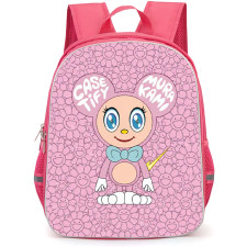 Takashi Murakami Backpack School Bag StudentPack - Takashi Murakami Sapphire Pink Daisy Background