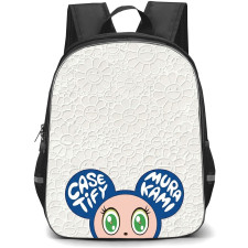 Takashi Murakami Backpack School Bag StudentPack - Takashi Murakami White Embossed Flower Poster