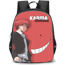 Assassination Classroom Karma Akabane Backpack StudentPack - Karma Akabane Standing On Red Background