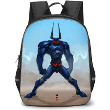 Astro Boy Bruton Backpack StudentPack - Bruton Standing In Front of Astro Boy In The Field