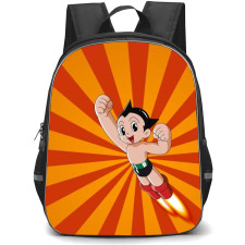 Astro Boy Backpack StudentPack - Astro Boy Flying Red Orange Background