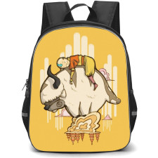 Avatar The Last Airbender Backpack StudentPack - Avatar The Last Airbender Aang And Appa Illustration Art Poster