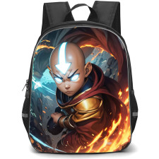 Avatar The Last Airbender Backpack StudentPack - Avatar The Last Airbender Glowing White Eyes Anime Art Poster