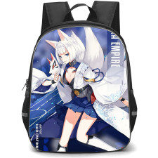 Azur Lane Kaga Backpack StudentPack - Kaga Anime Art Illustration On Blue Background