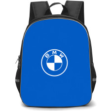 BMW Backpack School Bag StudentPack - BMW White Logo On Blue Background