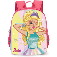 Barbie Backpack StudentPack - Barbie Posing Hand Shaped As Heart Cartoon Art