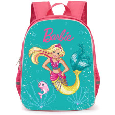 Barbie Backpack StudentPack - Mermaid Barbie Yellow Tail Cartoon Art