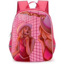 Barbie Backpack StudentPack - Barbie Putting On Lipstick Illustration