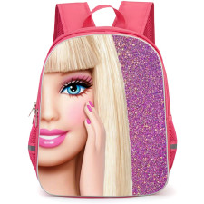 Barbie Backpack StudentPack - Barbie Smiling Glittery Background