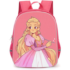 Barbie Rapunzel Backpack StudentPack - Barbie Rapunzel With Magic Wand Cartoon Art
