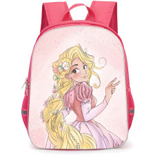Barbie Rapunzel Backpack StudentPack - Barbie Rapunzel Peace Sign Anime Art