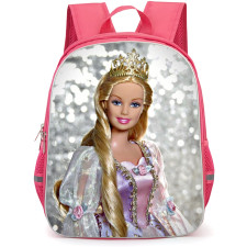 Barbie Rapunzel Backpack StudentPack - Barbie Rapunzel Smiling Realistic Art