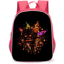 Crash Aku Aku Bandicoot School Backpack StudentPack - Aku Aku Orange Paint Splash