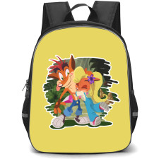 Crash Bandicoot Crash School Backpack StudentPack - Crash And Coco Hug Cartoon Art