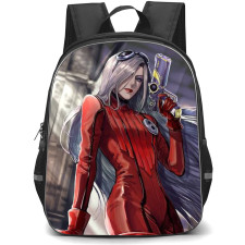 Bayonetta Jeanne Backpack StudentPack - Bayonetta Jeanne Wear Red Costume And Holding Gun Drawing Poster