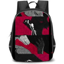 Beastars Legoshi Backpack StudentPack - Legoshi Silhouette Black and Red