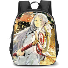 Beyond Journey's End Freiren Backpack StudentPack - Freiren Fighting Pose City Background
