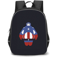 Big Hero 6 Baymax School Backpack StudentPack - Baymax Captain America Costume
